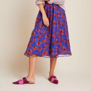 NWT Anthropologie Lyon Tulle Midi Skirt